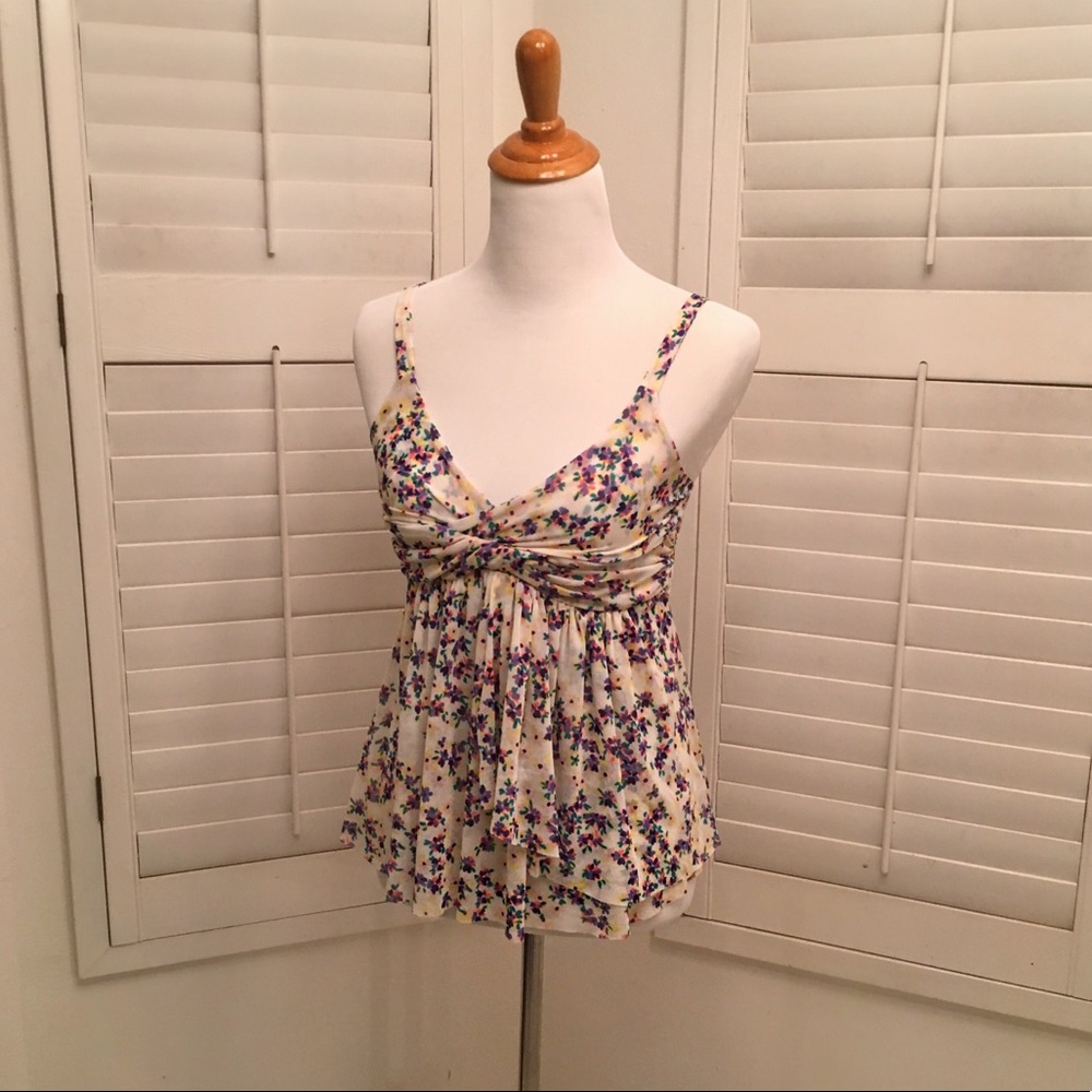 Express floral dressy tank
